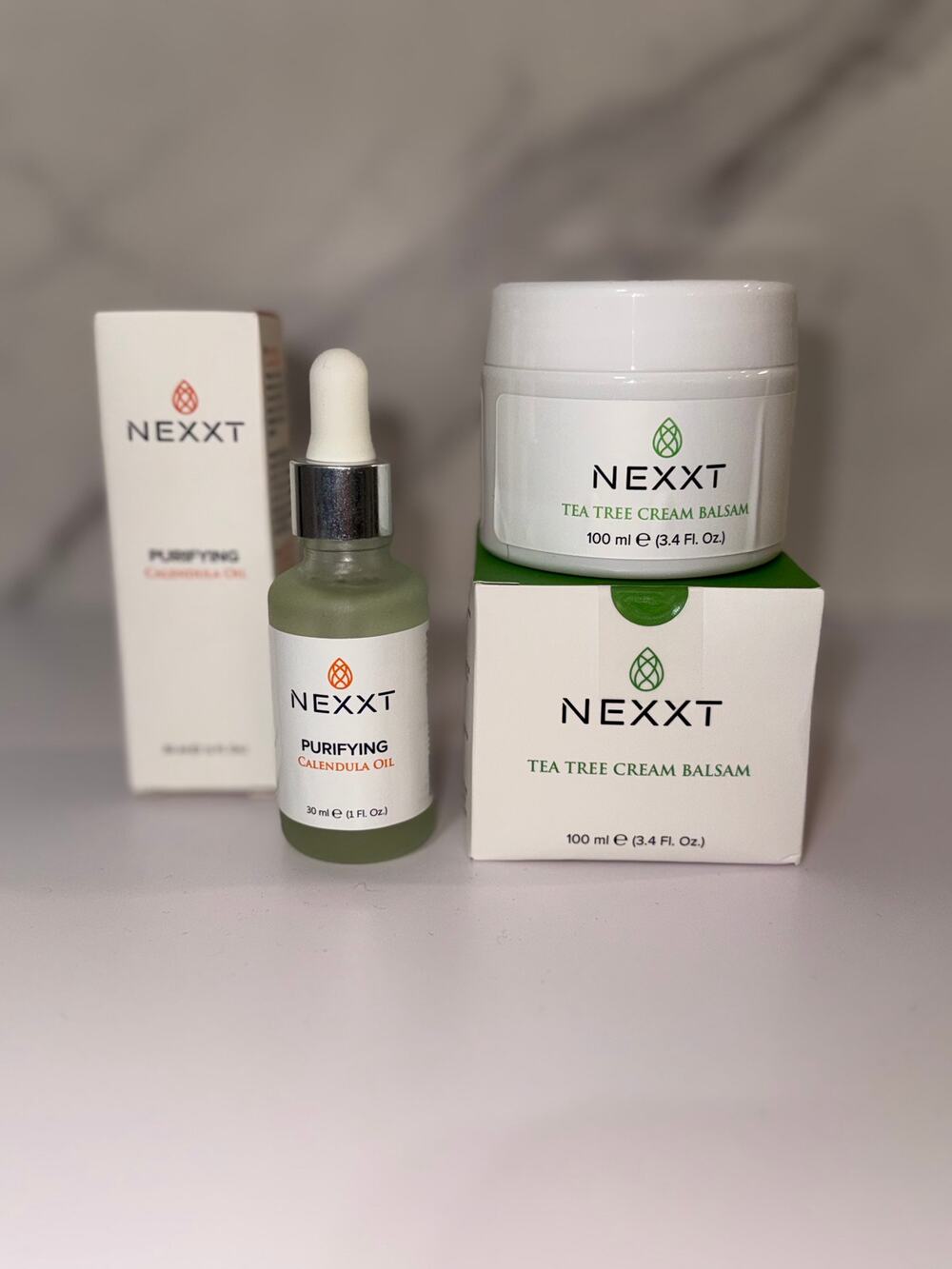 Nexxt Bundle: Nexxt Purifying Calendula Oil AND Tea Tree Cream Balsam